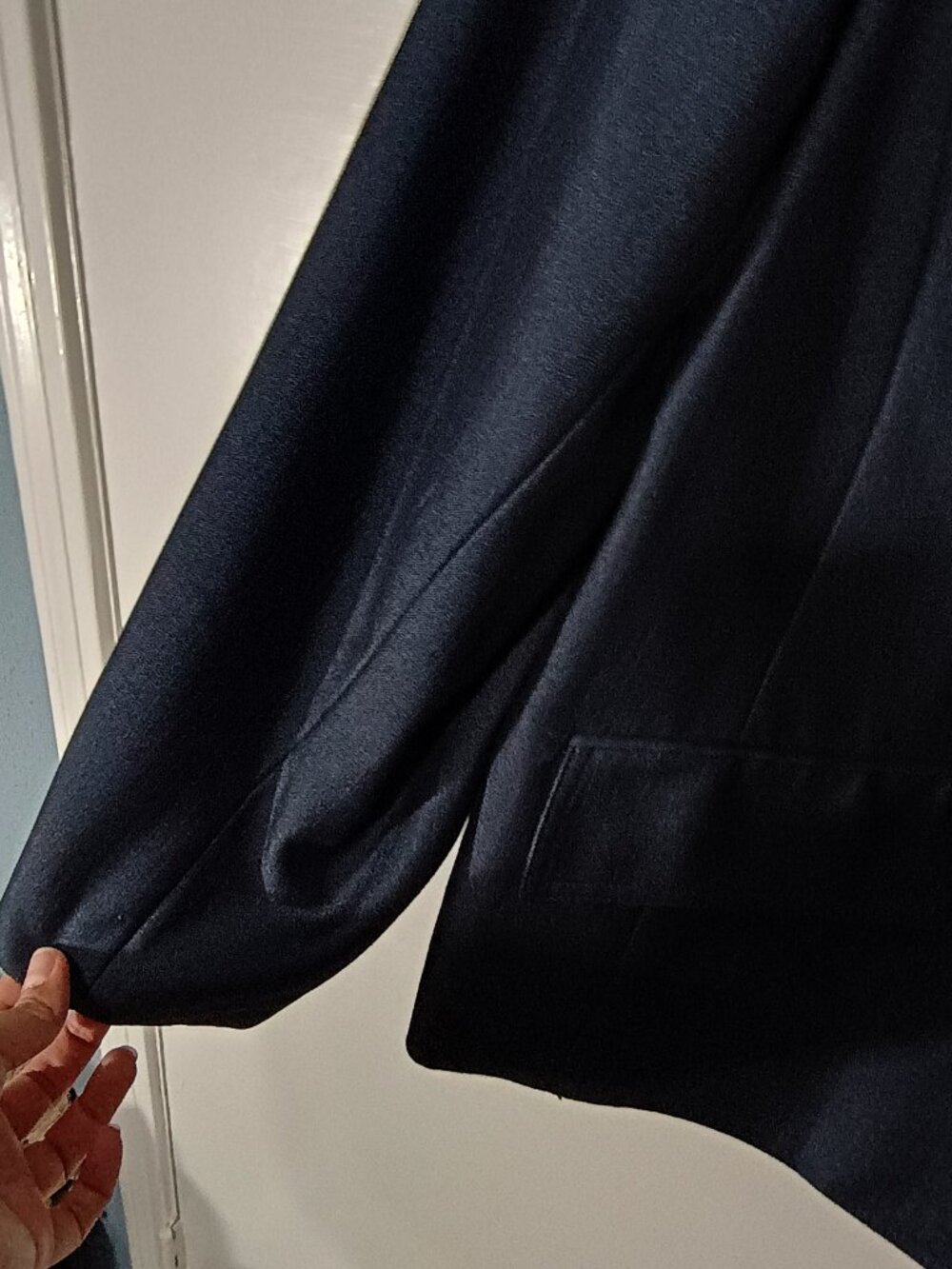 Kasper Woman 24W Navy Blue Two Button Tailored Blazer NWT Plus Size Career - Picture 8 of 11